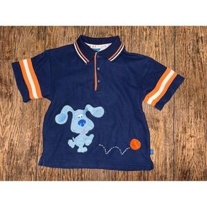Vintage Viacom 2000 blues clues Steve basketball polo 5t